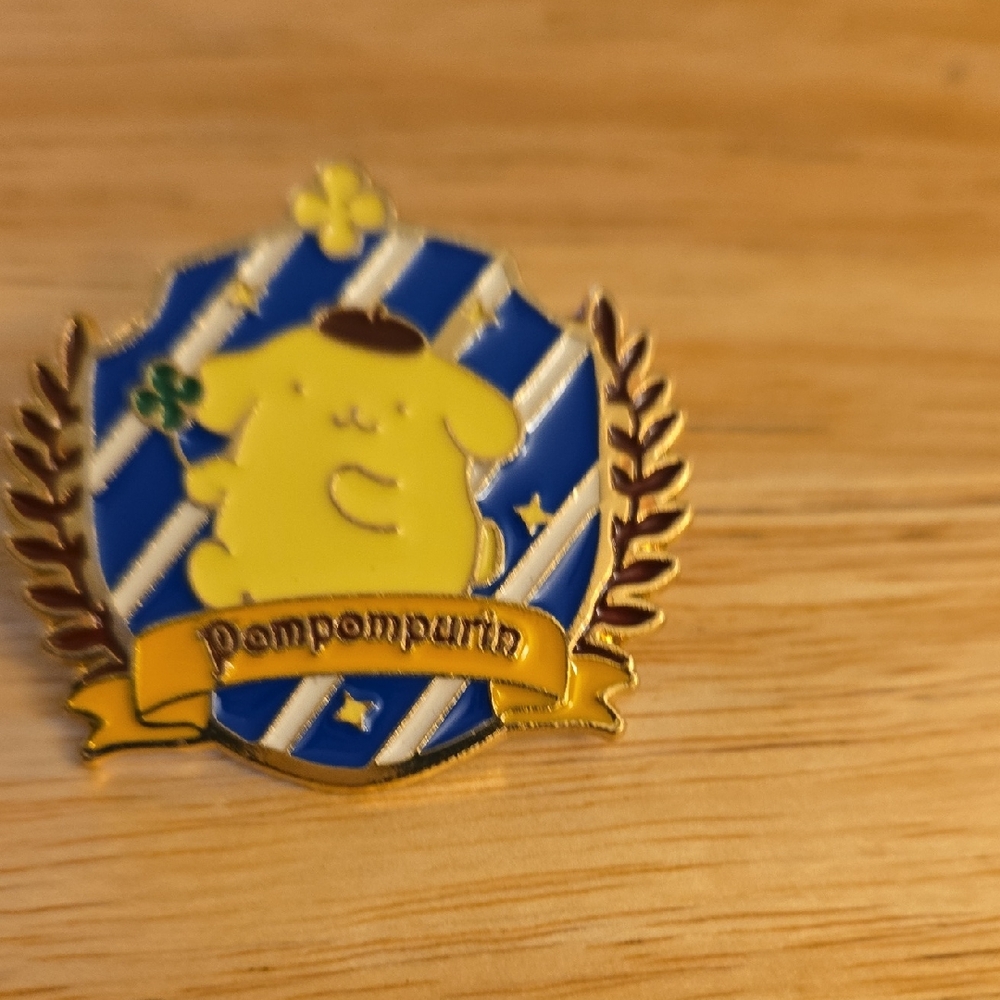 Sanrio Pompompurin Blue and Yellow Enamel Pin